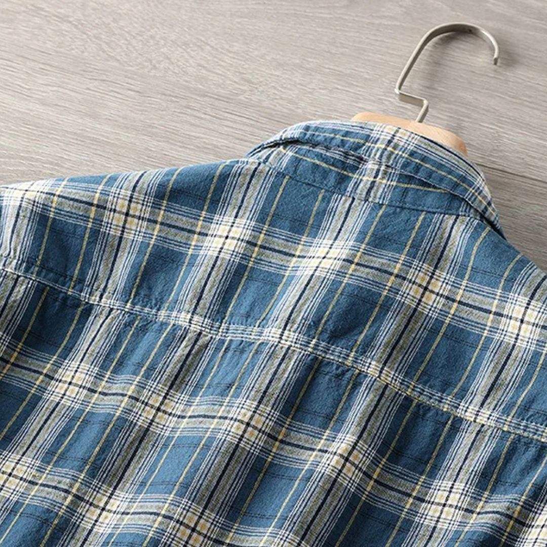 Urbanes Karo-Trachtenhemd mit Revers & Brusttaschen – Moritz