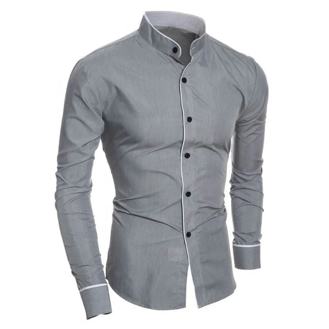 Schlank geschnittenes Trachtenhemd mit schlichtem Design – Elias