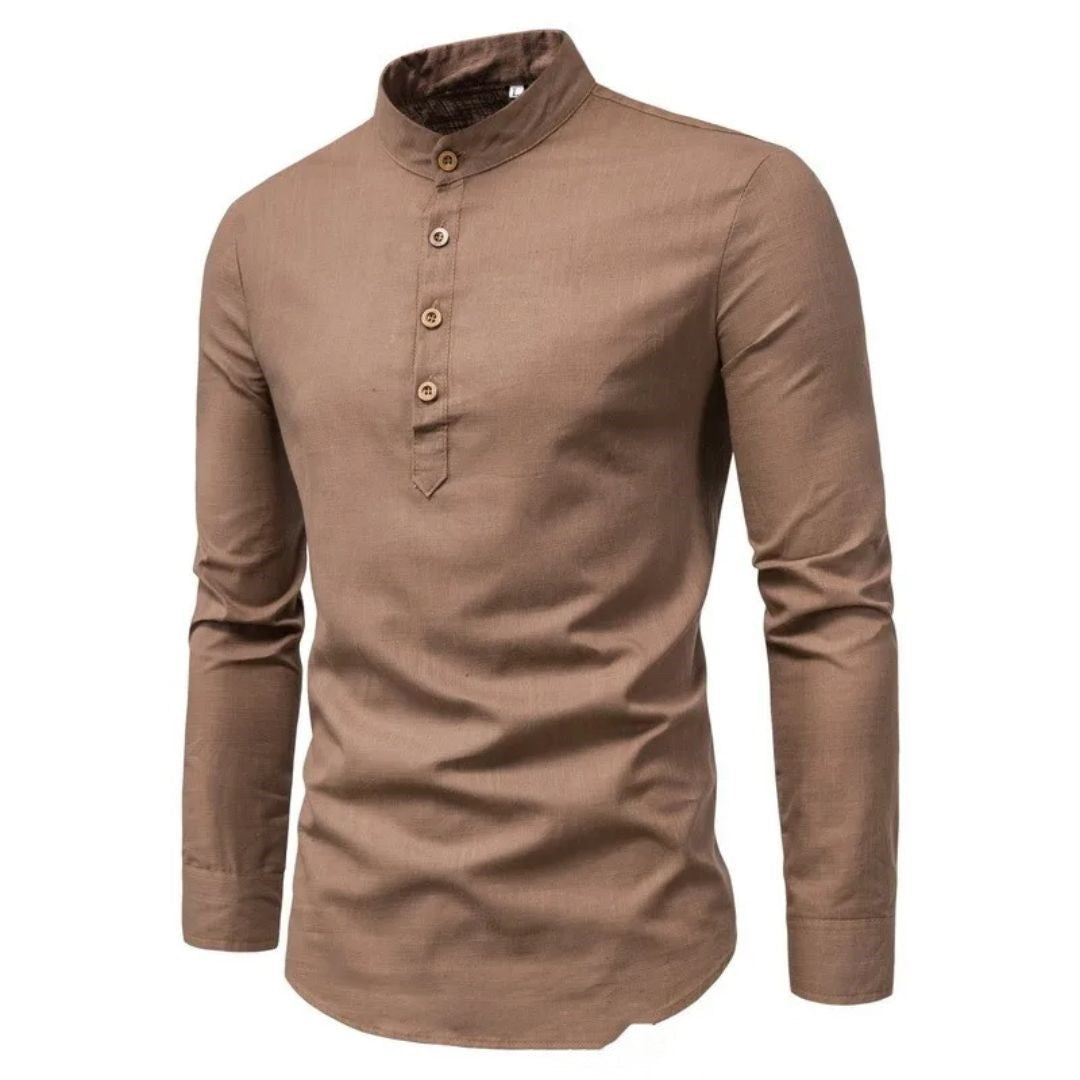 Elegantes Trachtenhemd mit Stehkragen – Johann