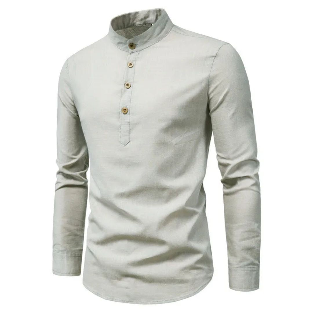 Elegantes Trachtenhemd mit Stehkragen – Johann