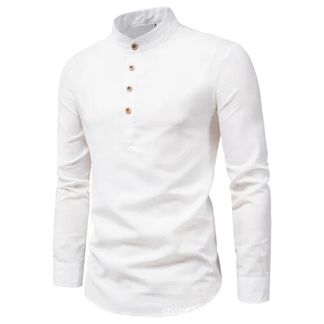 Elegantes Trachtenhemd mit Stehkragen – Johann