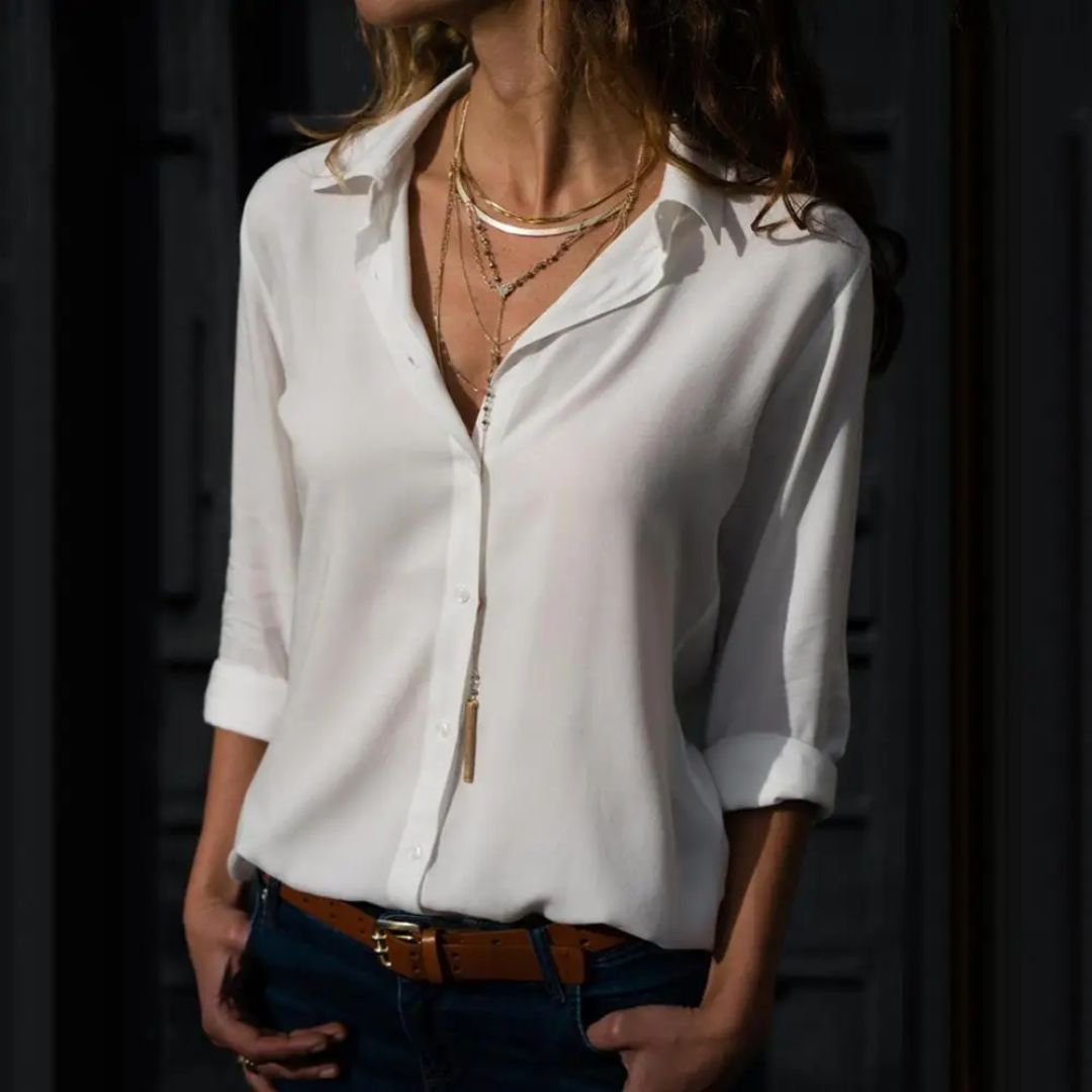 Elegante Langarmbluse für Büro und Freizeit – Sophie