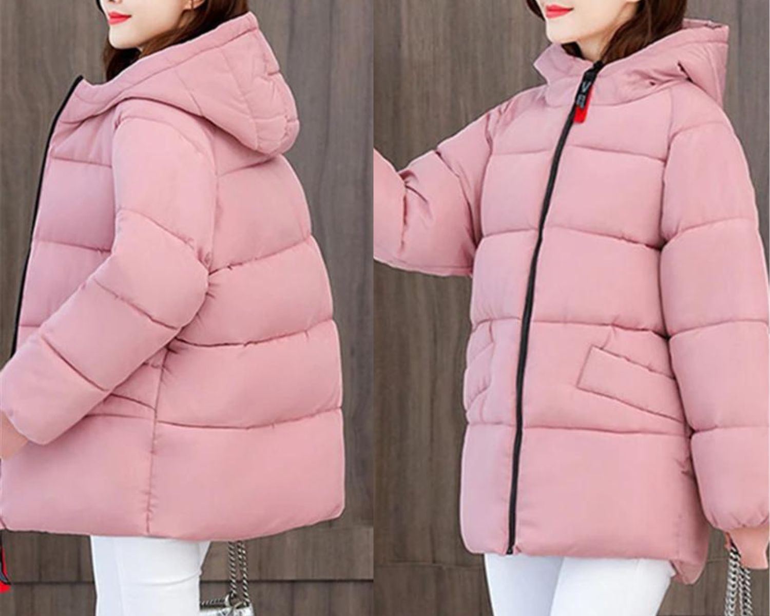 Wattierter Baumwollparka mit Kapuze für Winter – Emily
