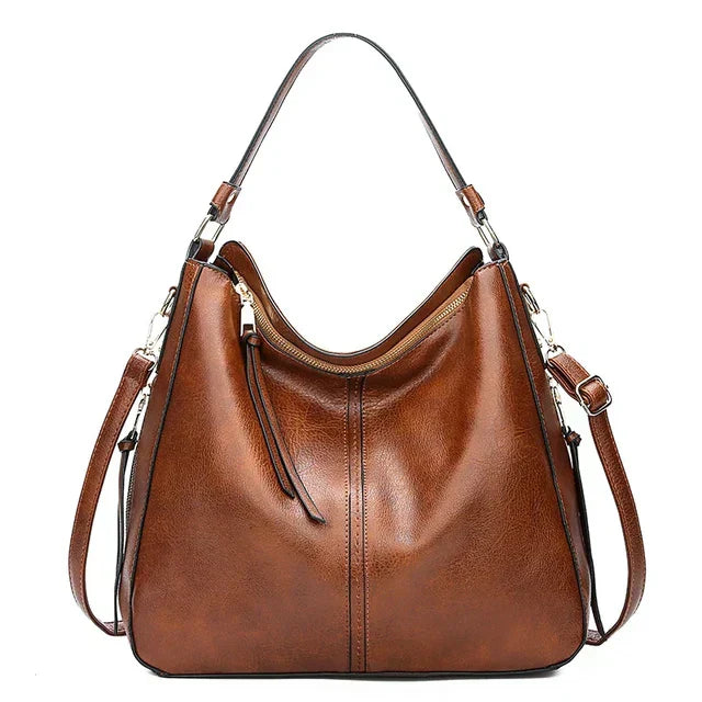 Freya | Elegante Leder-Einkaufstasche mit großem Fassungsvermögen