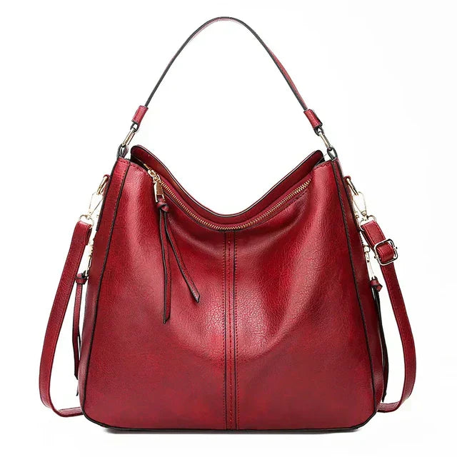 Freya | Elegante Leder-Einkaufstasche mit großem Fassungsvermögen
