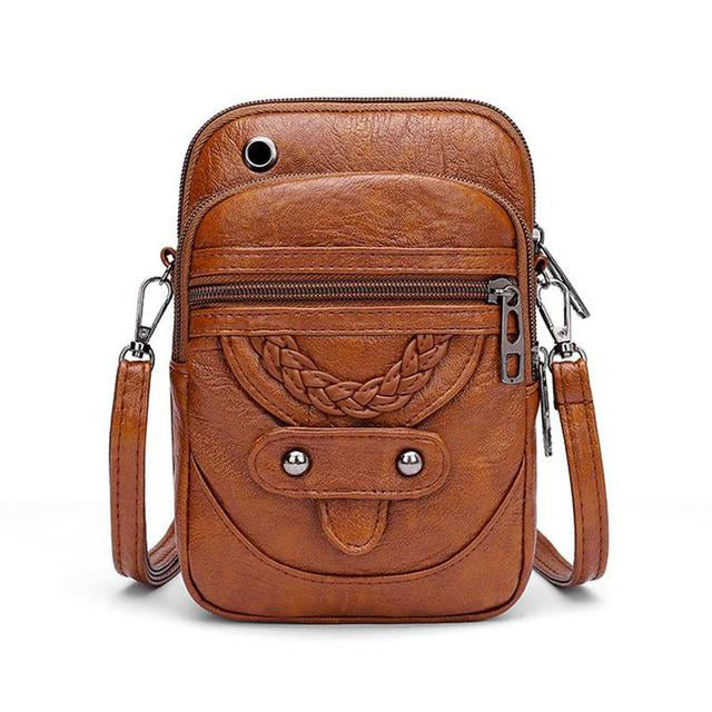 Gertrud™ | Vintage Lederschultertasche