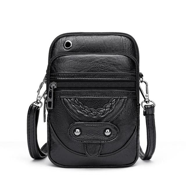 Gertrud™ | Vintage Lederschultertasche