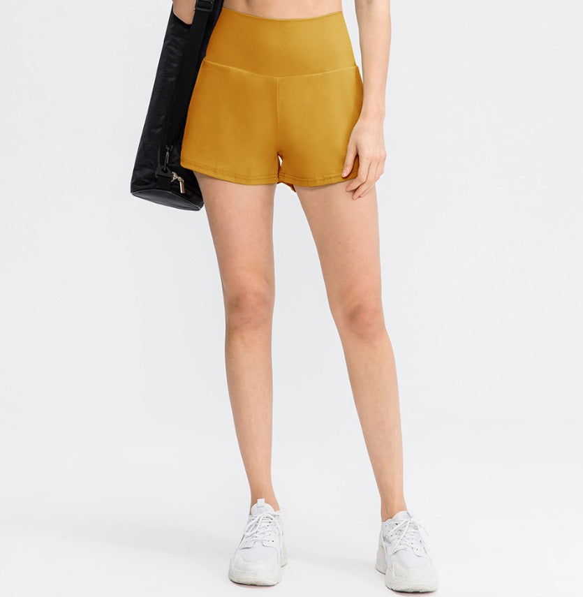 Ansley™ | 2-in-1-Yoga-Shorts mit hohem Bund, Gesäßtasche und Seitentasche