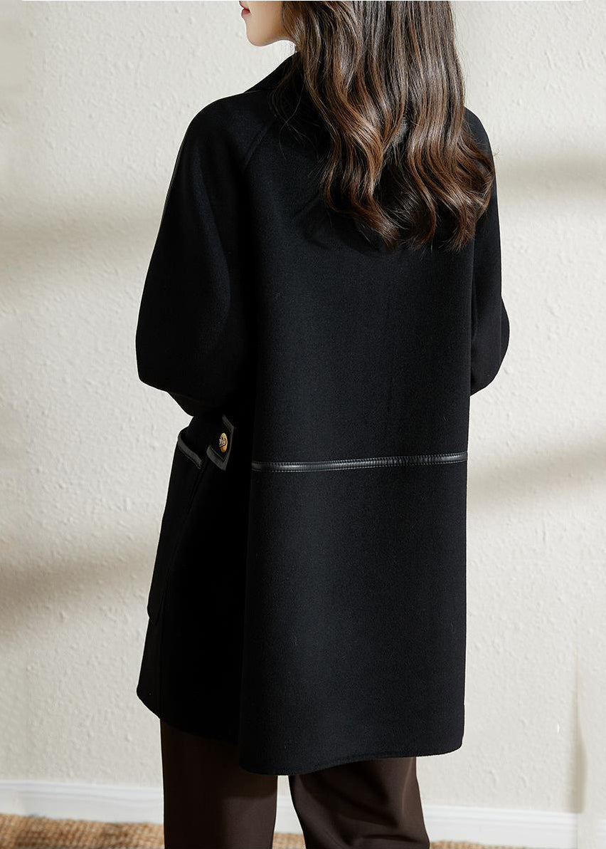 Vivienne | Frauen Double Breast Patchwork Wollmantel