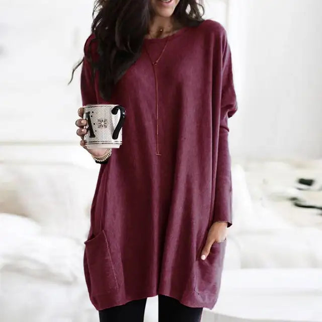 Elegante Langarm-Tunika für Damen – Sabrina