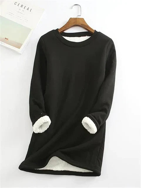 Gelber warmer Fleece-Pullover - Mila