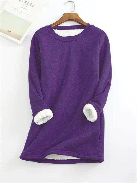 Gelber warmer Fleece-Pullover - Mila
