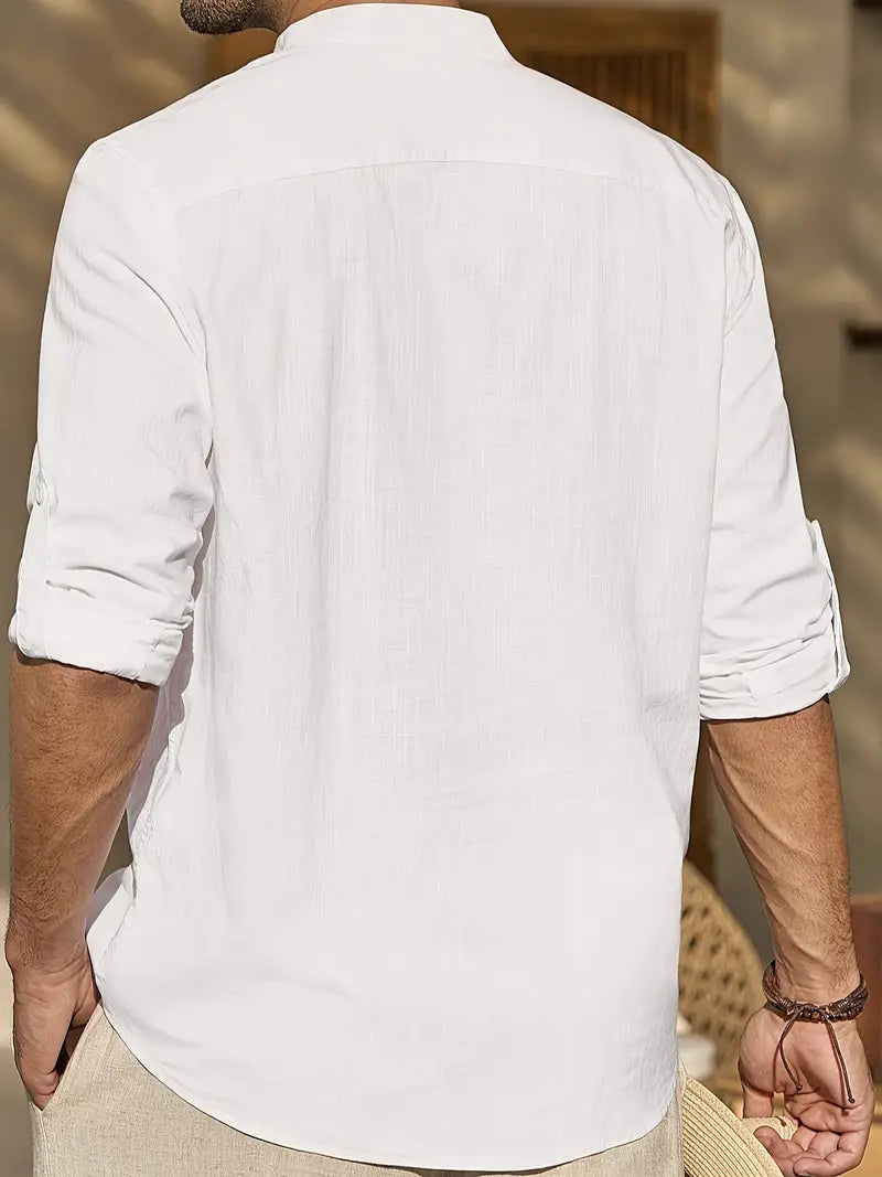 Leinenhemd Herren Sommer Elegant Luftig Bequem – Noah