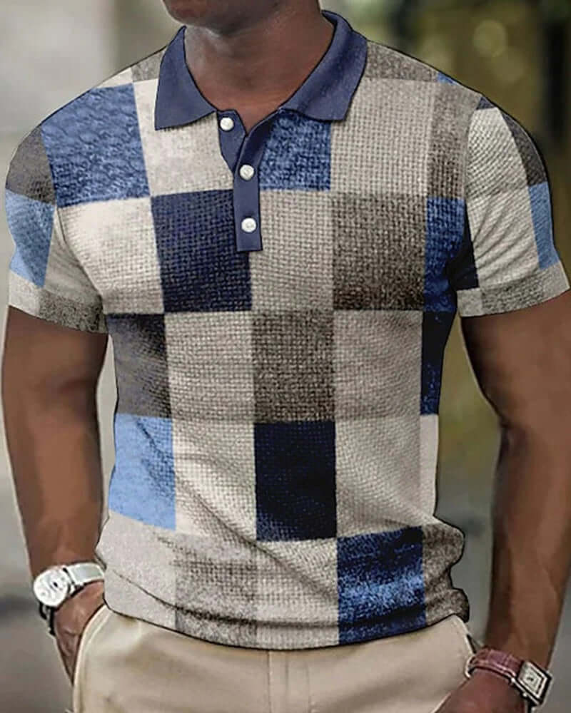 3D-Gedrucktes Herren-Poloshirt - Atmungsaktiv