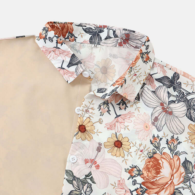 Herren Kurzarmhemd mit Floral Design