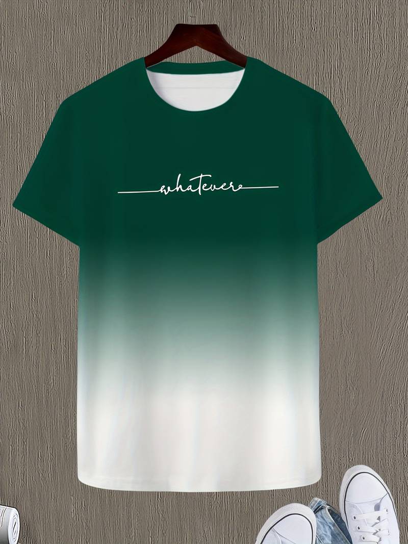 Lässiges Rundhals-T-Shirt mit Schriftzug für Herren