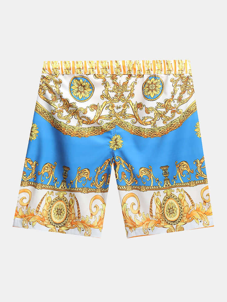 Barockdruck Hemd & Shorts Set Herren