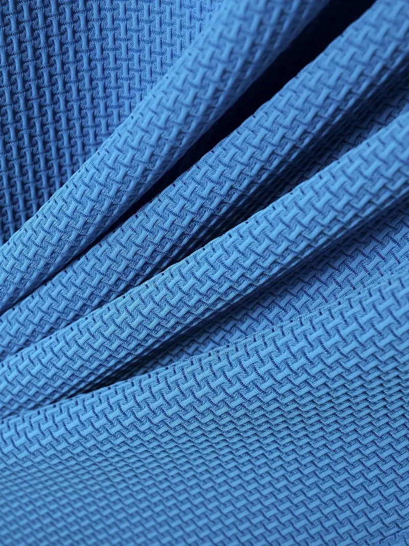 Herren Polo Shirt Sommer Waffelstrick Atmungsaktiv – Lureno