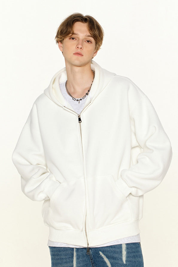 Lässiges Sweatshirt mit Kapuze und Reißverschluss