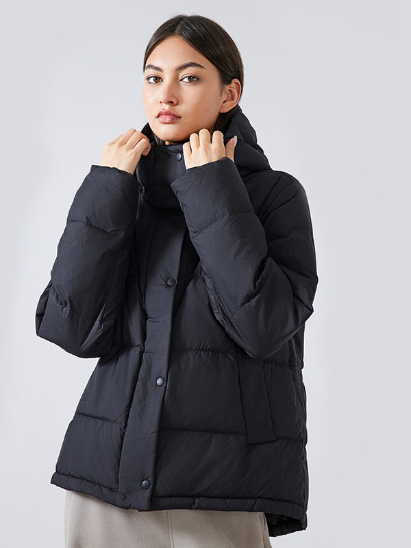 Isolierte Pufferjacke mit Kapuze für Damen