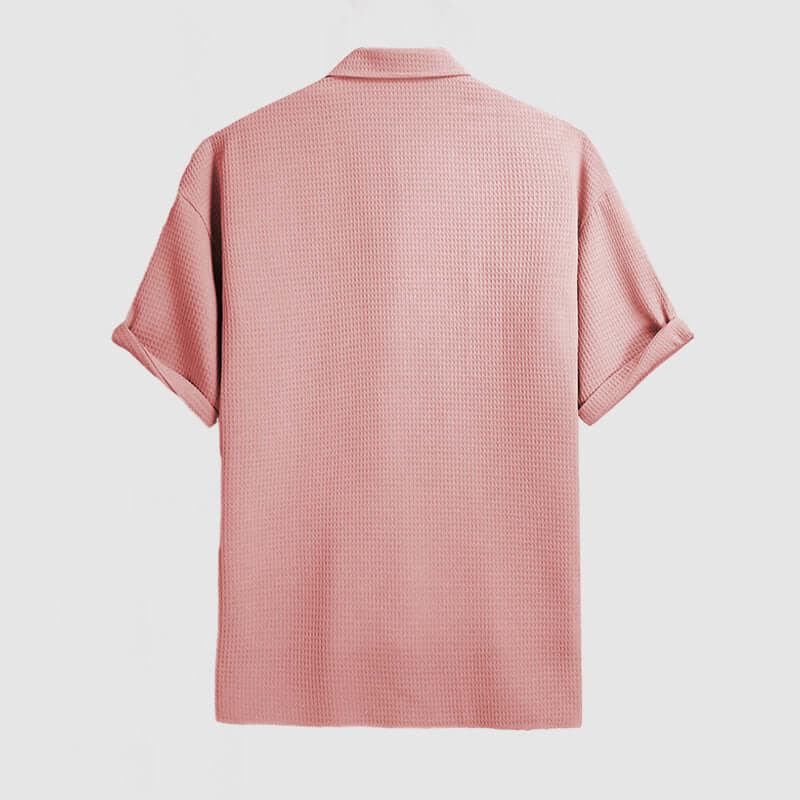 Herren Waffelstrick Hemd - Elegant & Komfortabel