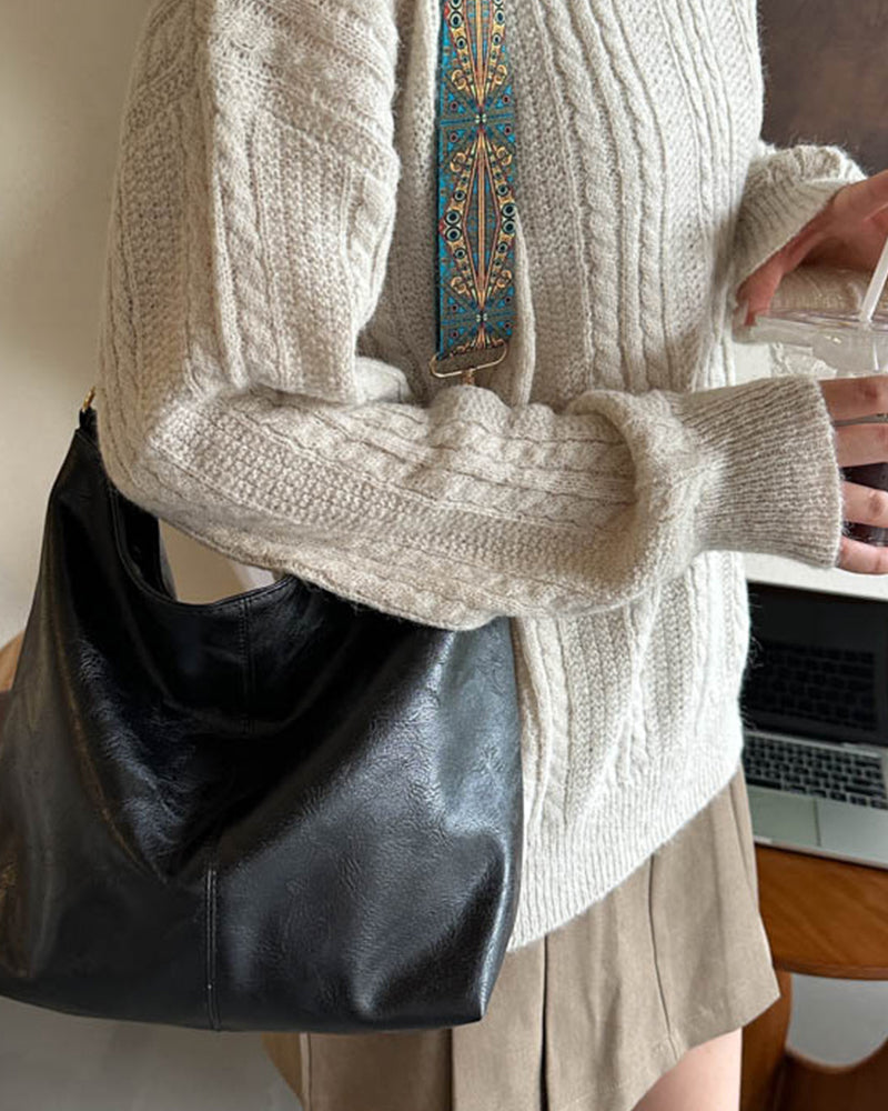 Mia - Beuteltasche mit großem Fassungsvermögen und Vintage-Schultergurt
