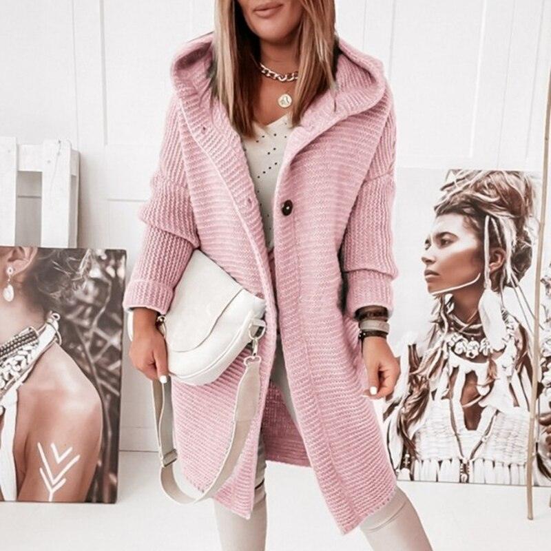 Arina | Langarm-Strickjacke für Frauen, Pullover mit zwei Knöpfen
