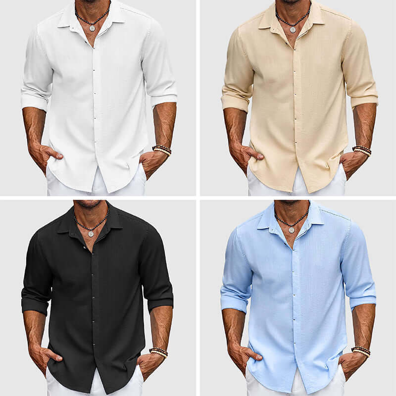 Elegantes Herren Leinenhemd - Atmungsaktiv & Modern