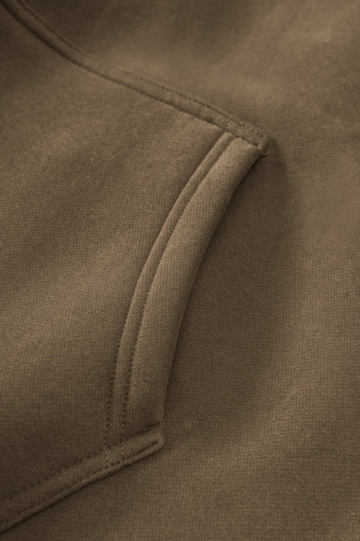 Lockere, lässige Plüschjacke mit Kapuze