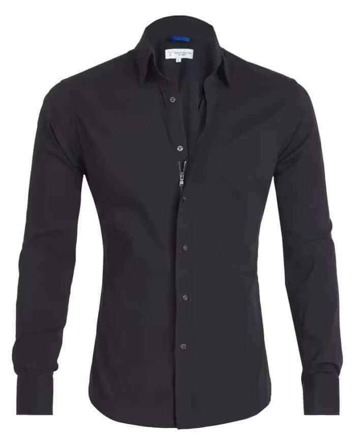 Stretch-Zip-Hemd für Herren