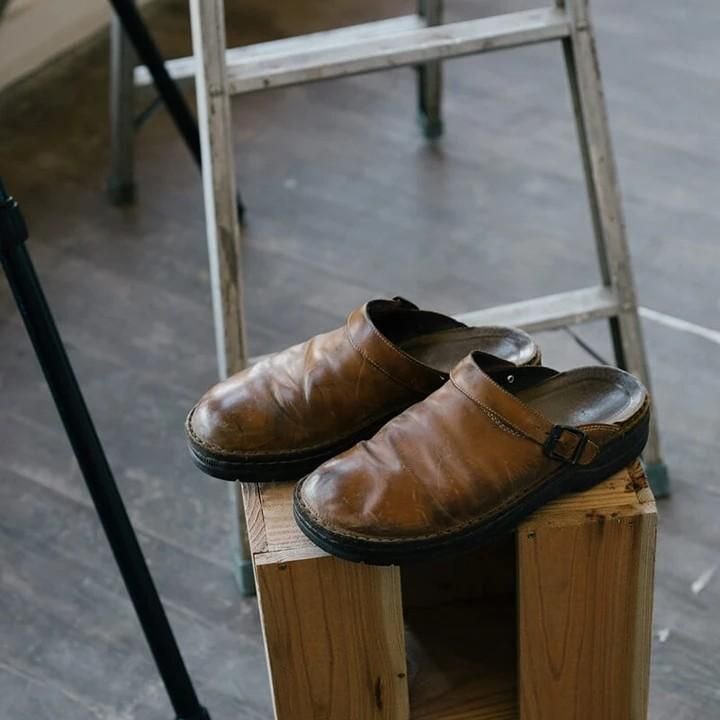 Beige Orthopädische Lederpantoffeln - Claude