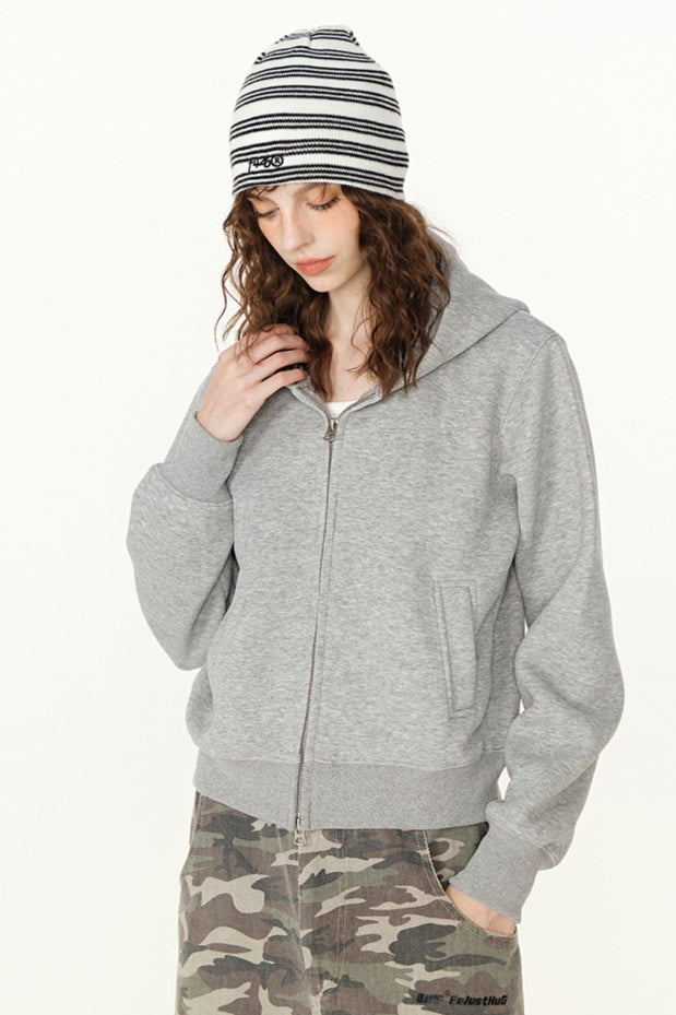 Lässiger Kapuzenpullover mit Reißverschluss für Damen