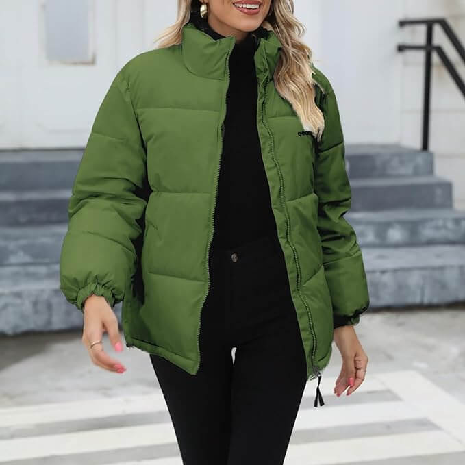 Gefütterte Damen Winterjacke mit Kapuze