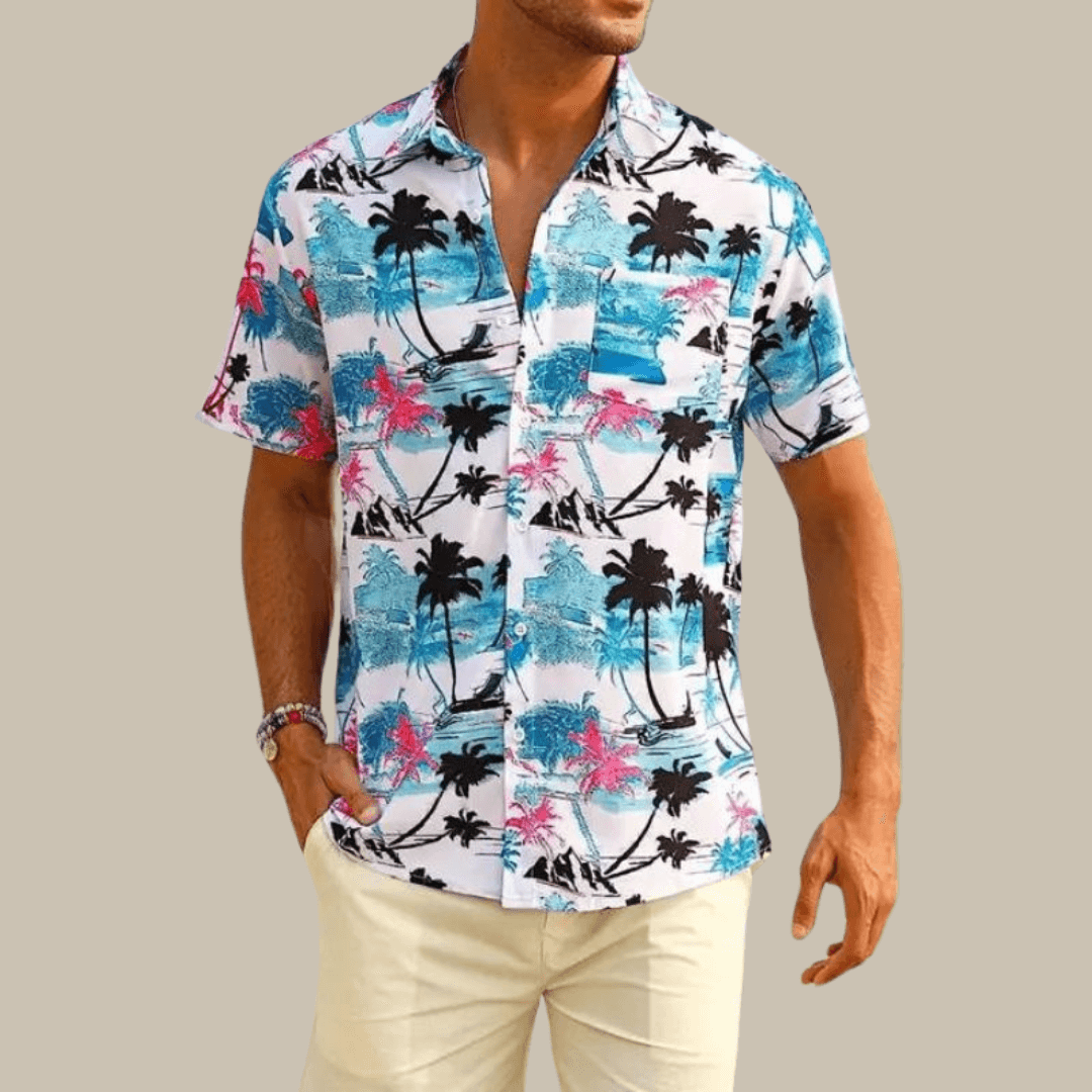 Stylisches Herren Kurzarmhemd Cancun-Stil