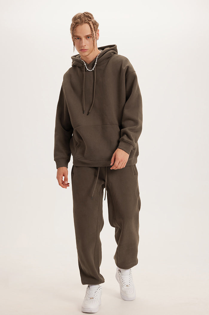 Trendiges Samt-Sweatshirt mit Kapuze für Herren
