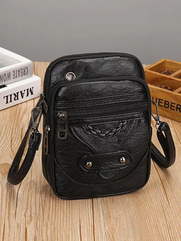 Gertrud™ | Vintage Lederschultertasche