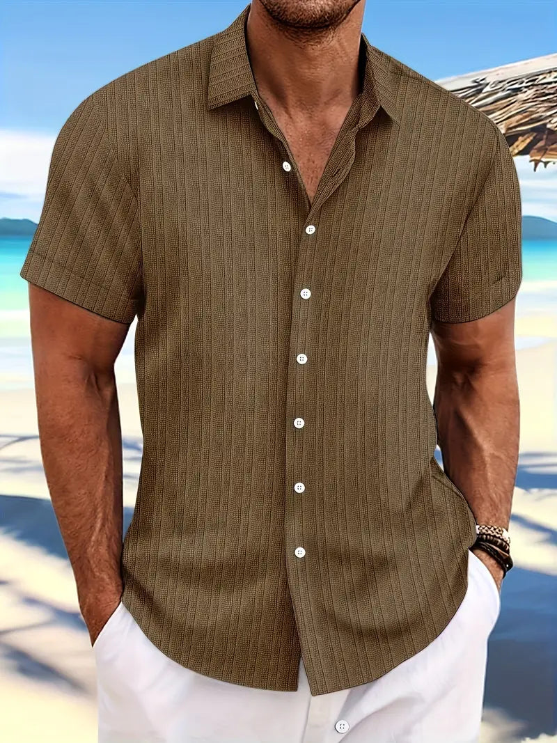 Sommerhemd Herren Kurzarm Leicht Elegant Bequem – Detlef