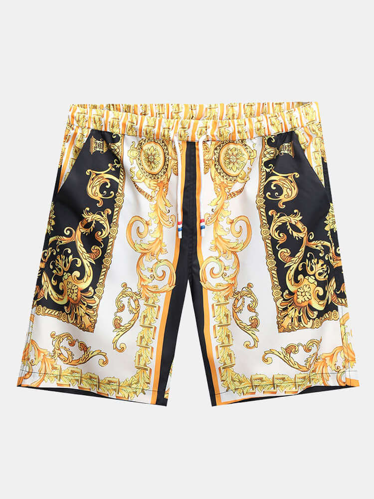 Barockdruck Hemd & Shorts Set Herren