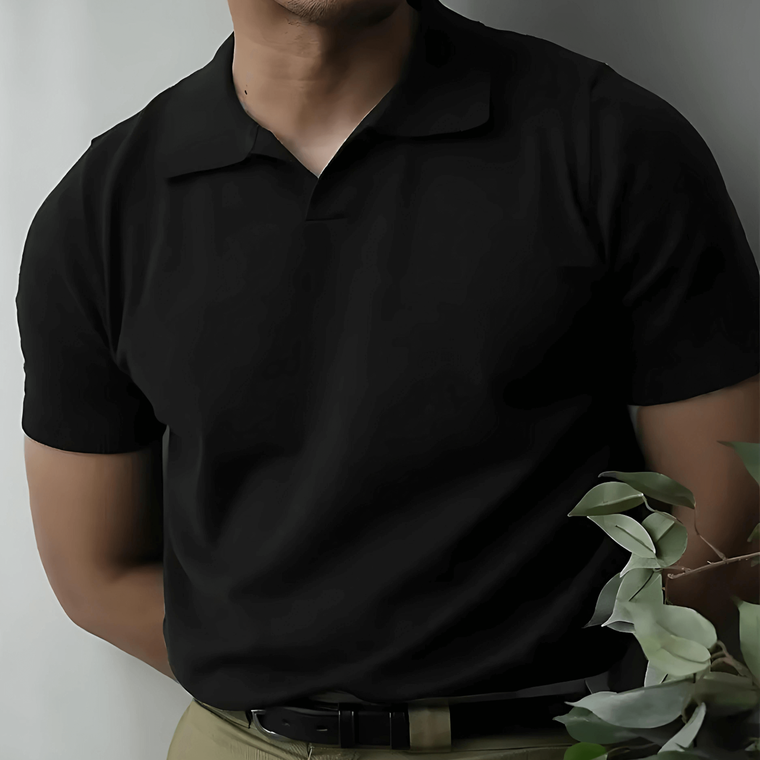 Klassisches Herren-Poloshirt mit V-Ausschnitt