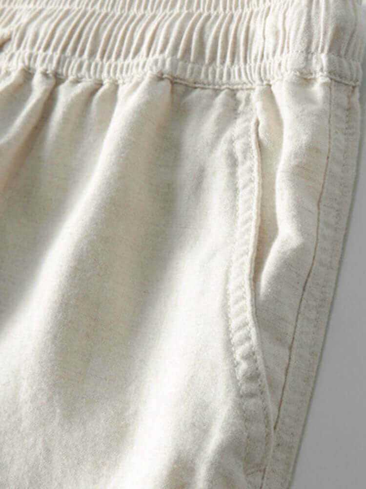 Elegantes Jacquard-Hemd & Leinenhose Set Herren