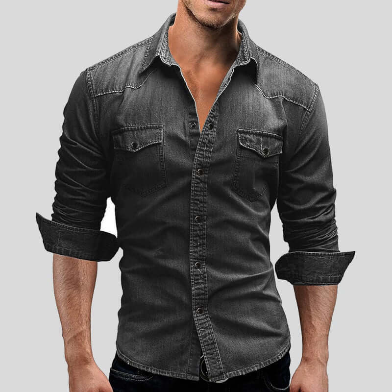 Herren Jeanshemd Casual