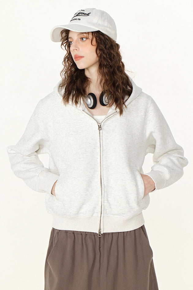 Lässiger Kapuzenpullover mit Reißverschluss für Damen