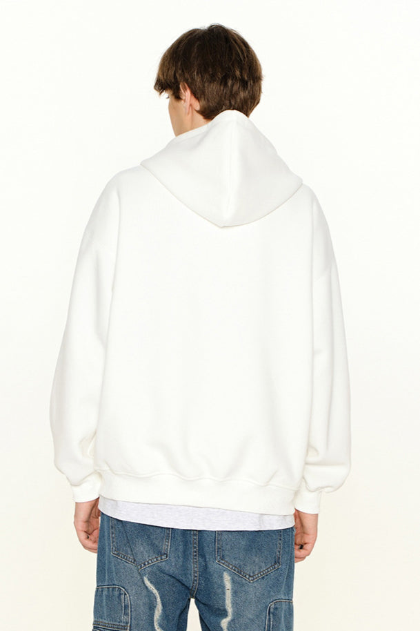 Lässiges Sweatshirt mit Kapuze und Reißverschluss