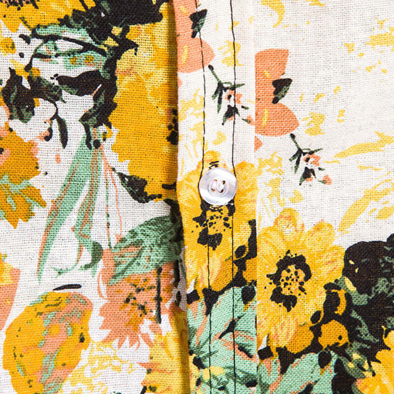 Herren Hawaiihemd mit Sonnenblumen