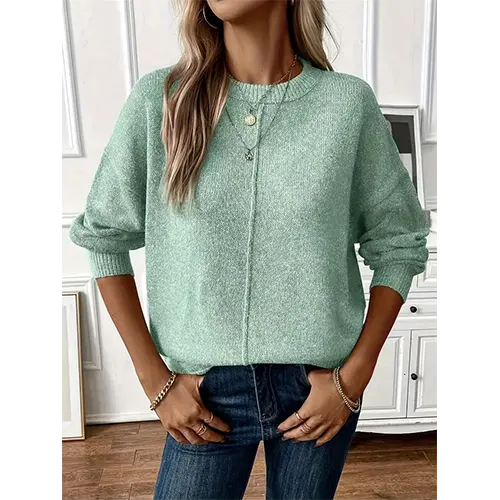 Katharivin | Damen Strick Rundhalsausschnitt Pullover | Warme