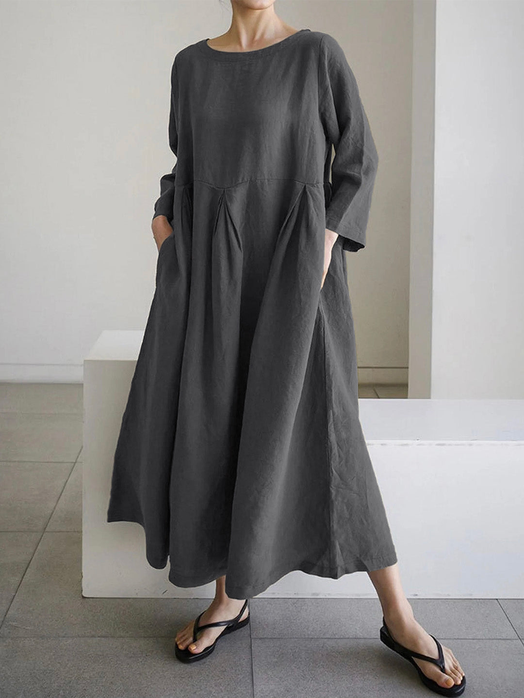 Claire™ | Designer-Midikleid für zeitlosen Komfort