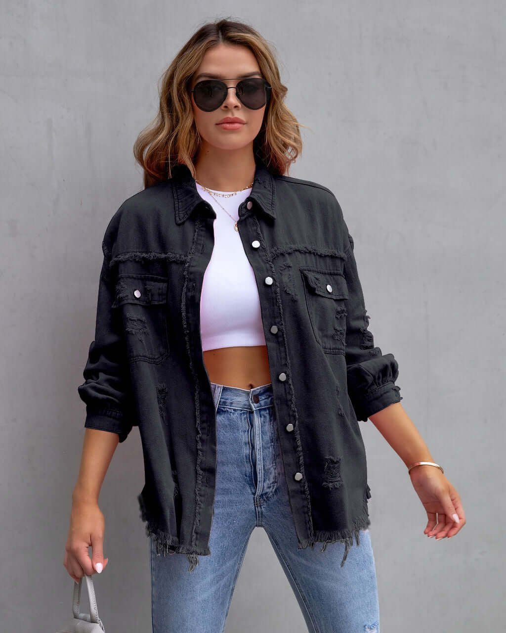 Stylische Denim Jacke Damen