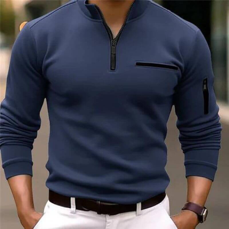 Herren Zip-Poloshirt - Modern & Elegant