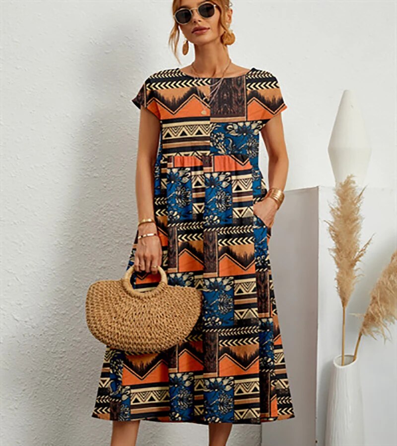 Severine™ | Designer-Kleid für Eleganz mit Print