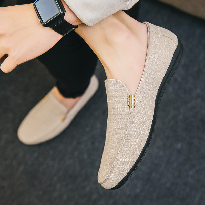 Beige Orthopädische Canvas Loafer - Leon